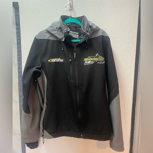 Polaris Men's lg Softshell Jacket with Timbersled Logo, Black